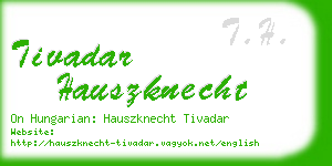 tivadar hauszknecht business card